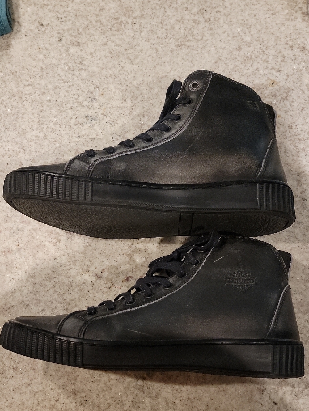 Harley-Davidson Men's Black High-Top Sneakers
